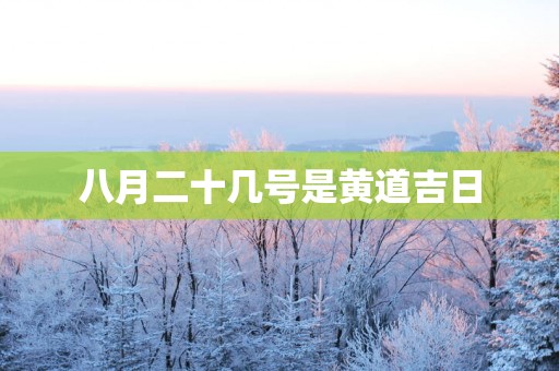 八月二十几号是黄道吉日