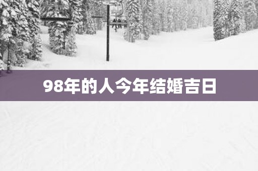 98年的人今年结婚吉日