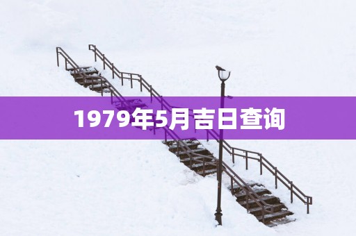 1979年5月吉日查询