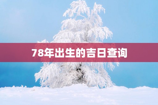 78年出生的吉日查询