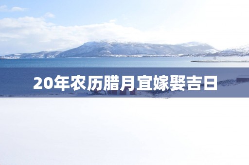 20年农历腊月宜嫁娶吉日
