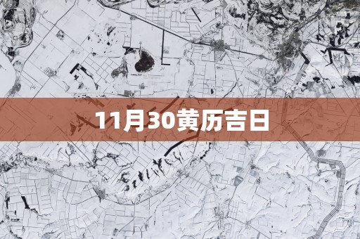 11月30黄历吉日