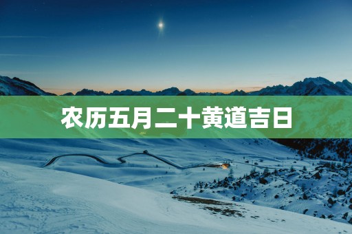 农历五月二十黄道吉日