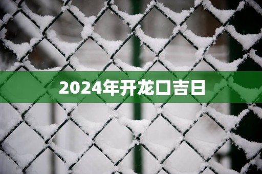 2025年开龙口吉日