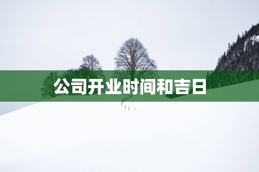 公司开业时间和吉日