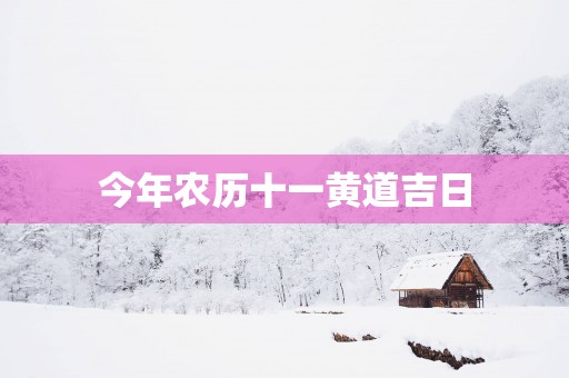 今年农历十一黄道吉日