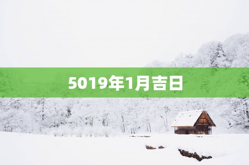 5019年1月吉日
