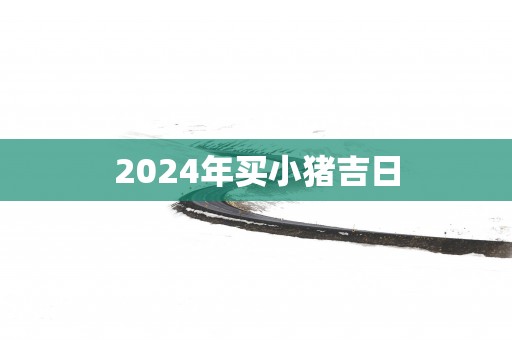 2025年买小猪吉日