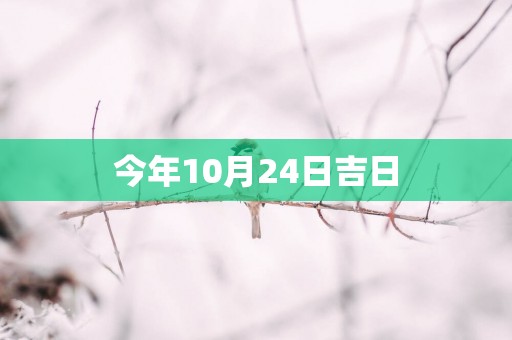 今年10月24日吉日