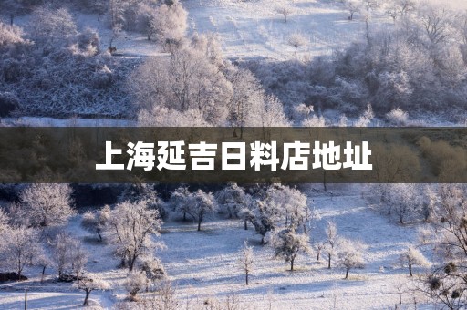 上海延吉日料店地址