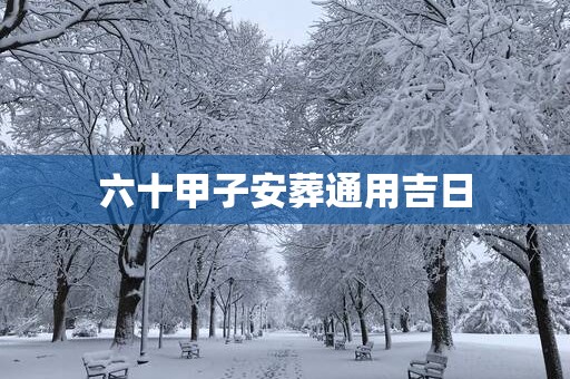 六十甲子安葬通用吉日