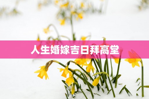 人生婚嫁吉日拜高堂