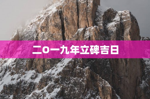 二O一九年立碑吉日