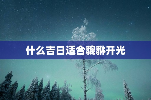 什么吉日适合貔貅开光