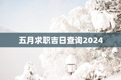 五月求职吉日查询2025
