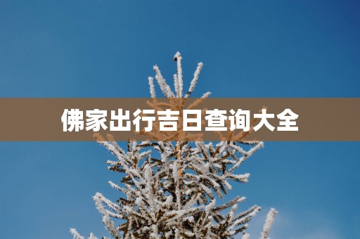 佛家出行吉日查询大全