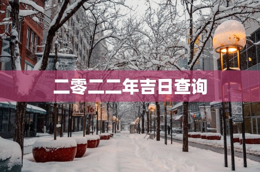 二零二二年吉日查询