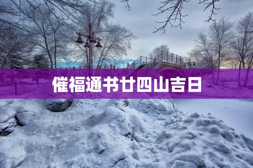 催福通书廿四山吉日