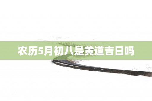 农历5月初八是黄道吉日吗