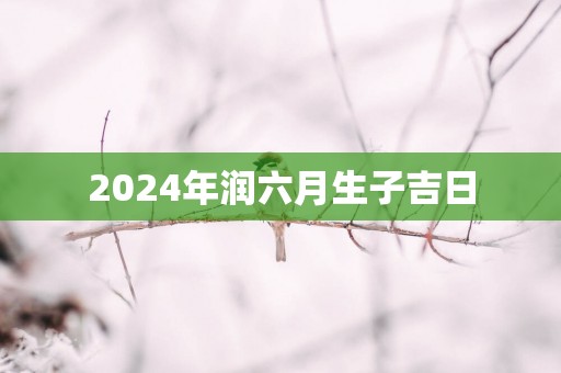 2025年润六月生子吉日