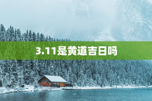 3.11是黄道吉日吗