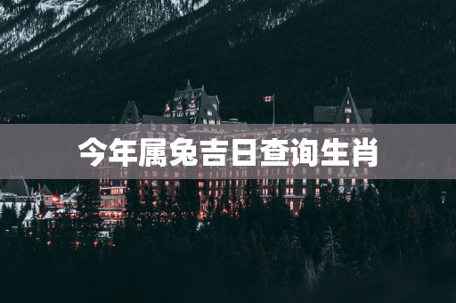 今年属兔吉日查询生肖
