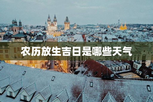 农历放生吉日是哪些天气
