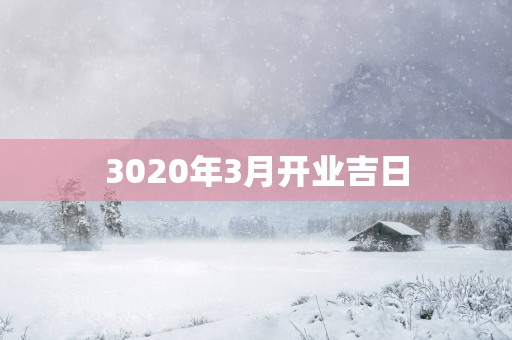 3020年3月开业吉日