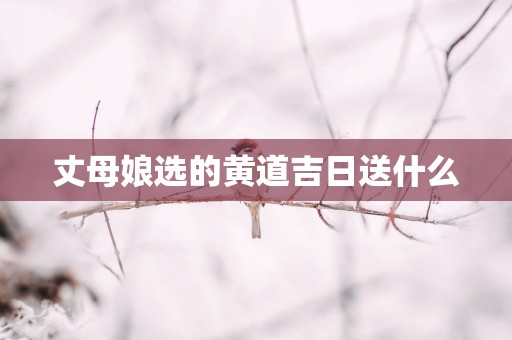 丈母娘选的黄道吉日送什么