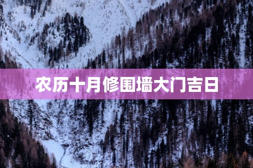 农历十月修围墙大门吉日