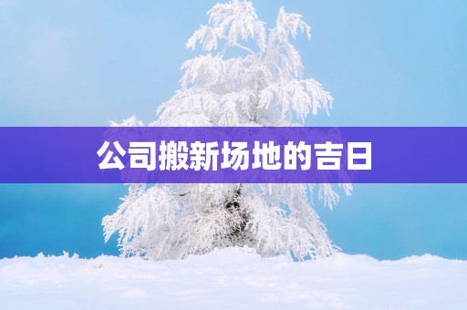 公司搬新场地的吉日
