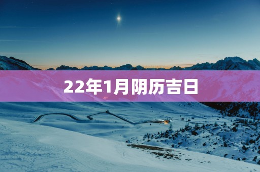 22年1月阴历吉日