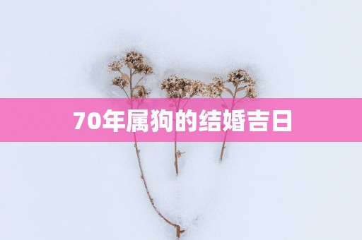 70年属狗的结婚吉日
