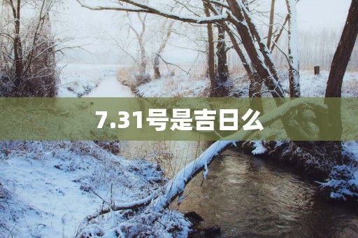 7.31号是吉日么