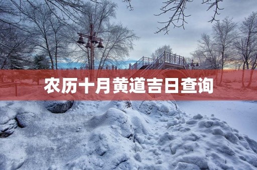农历十月黄道吉日查询