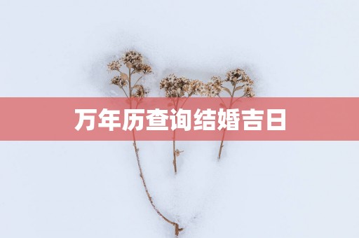万年历查询结婚吉日