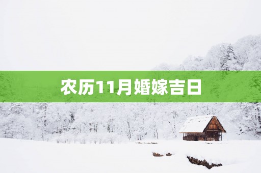 农历11月婚嫁吉日