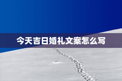 今天吉日婚礼文案怎么写