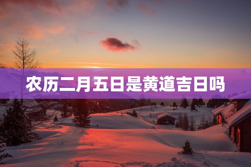 农历二月五日是黄道吉日吗