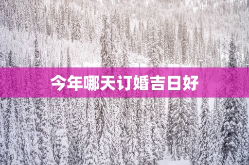 今年哪天订婚吉日好