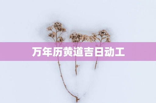 万年历黄道吉日动工