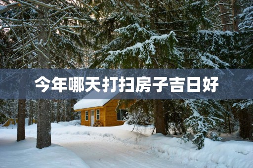 今年哪天打扫房子吉日好
