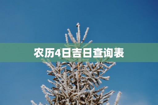 农历4日吉日查询表