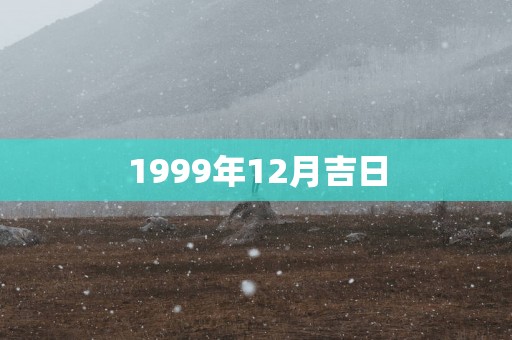 1999年12月吉日