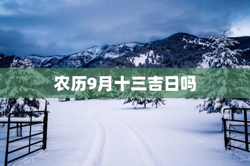 农历9月十三吉日吗