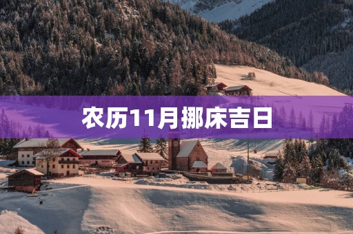 农历11月挪床吉日