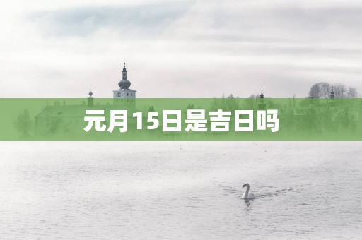 元月15日是吉日吗