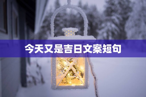 今天又是吉日文案短句