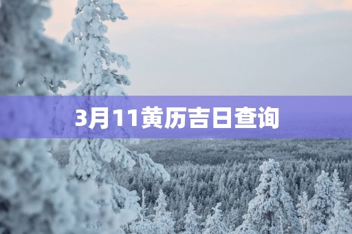 3月11黄历吉日查询