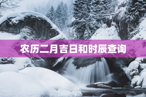 农历二月吉日和时辰查询